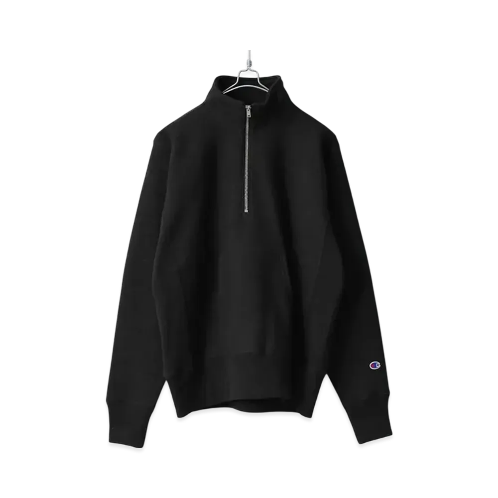 Champion Reverse Weave Half Zip Sweatshirt "Black"