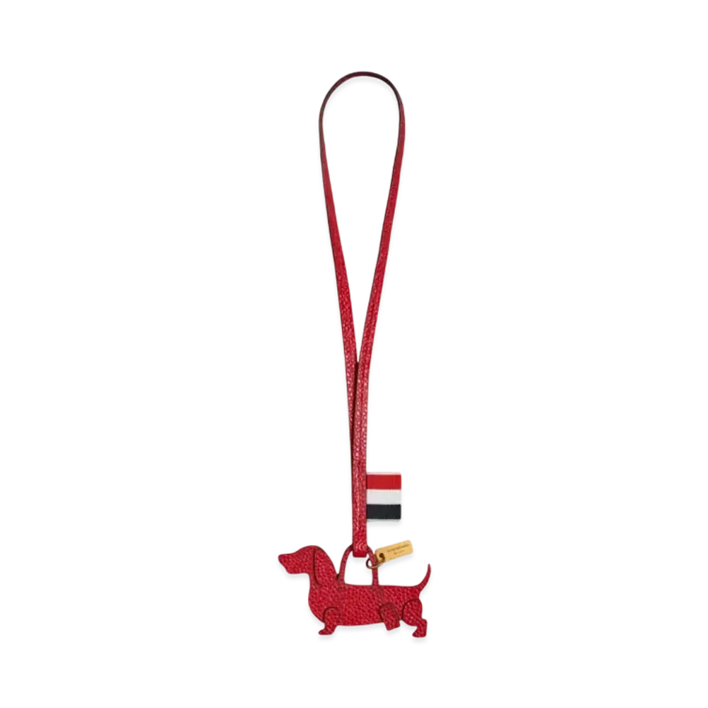 THOM BROWNE Hector Bag Charm "Red"