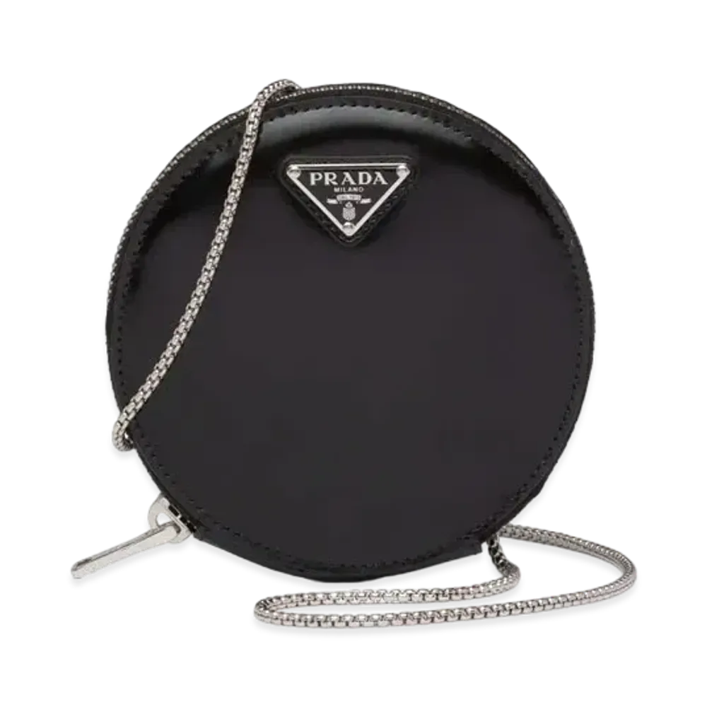 PRADA Brushed Leather Mini-pouch "Black"