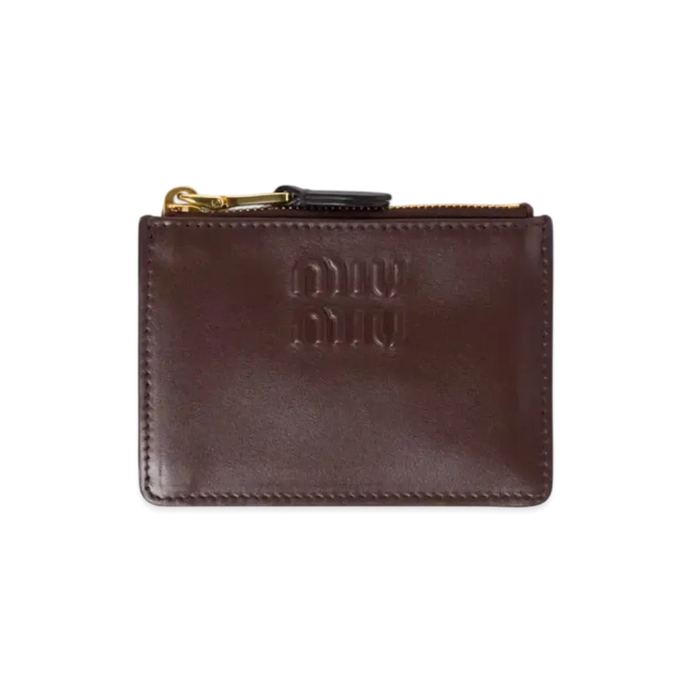 MIUMIU Leather Card Holder "Brown"
