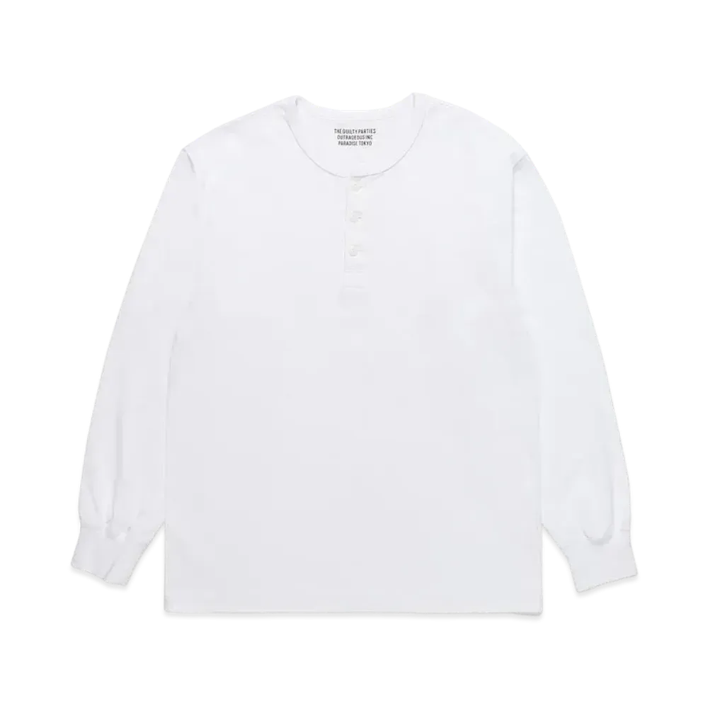 WACKO MARIA HENRY NECK SHIRT "White"