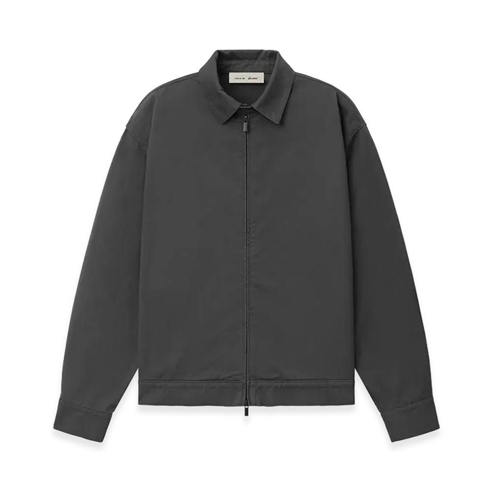 FEAR OF GOD ESSENTIALS Cotton Twill Work Jacket "Iron Grey"