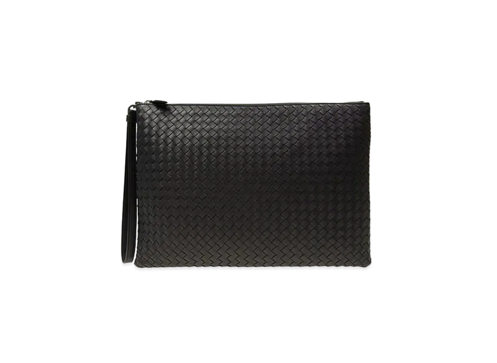 Bottega Veneta Lambskin Clutch Bag "Black"