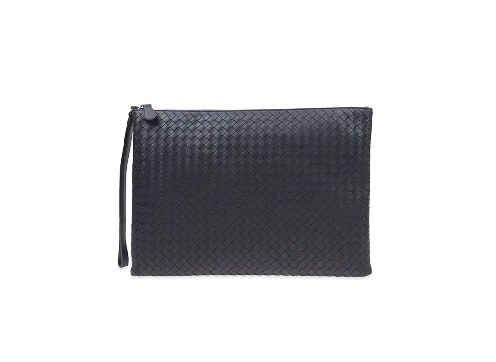 Bottega Veneta Lambskin Clutch Bag "Blue"