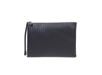 Bottega Veneta Lambskin Clutch Bag "Blue"