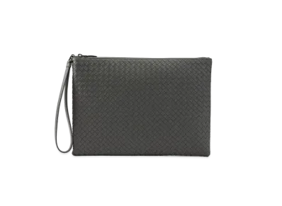 Bottega Veneta Lambskin Clutch Bag "Grey"