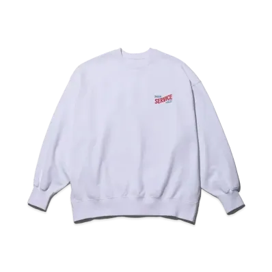 FreshService Corporate Printed Crew Neck Sweat All Day All Night "White"