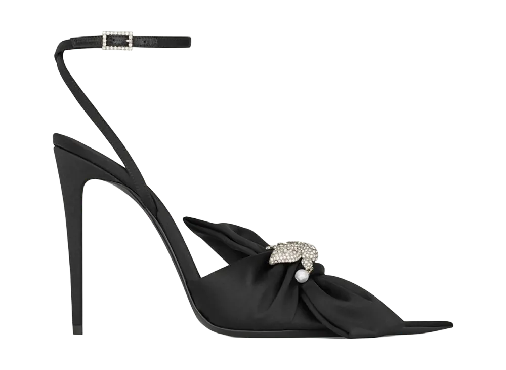 Saint Laurent Women's Dove Sandal "Black"