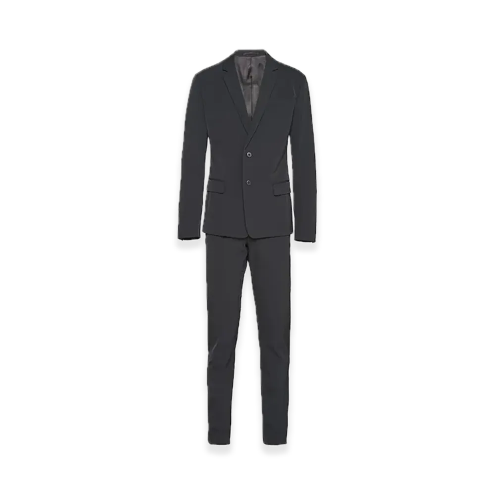 PRADA Single-Breasted Techno Stretch Suit "Black"