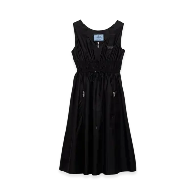 PRADA Women's Light Re Nylon Sleeveless Dress "Black"