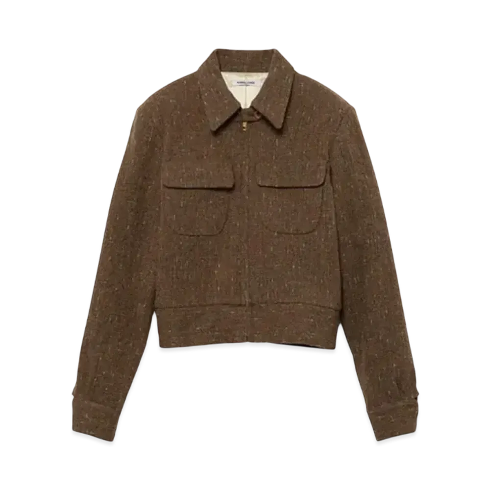 FUMIKA UCHIDA Splashed Pattern Zip-up Blouson "Brown"