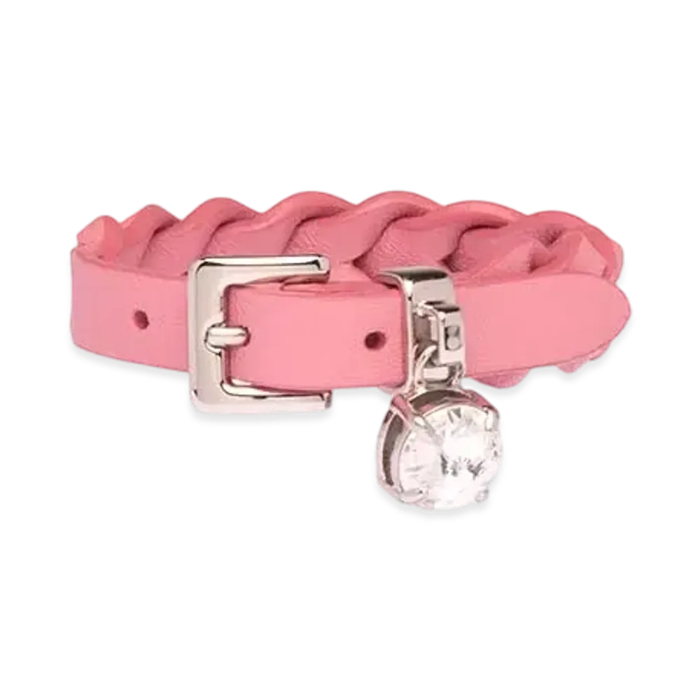 MIU MIU Nappa Leather Bracelet "Pink"