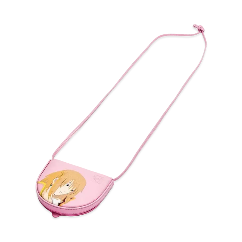 LOEWE x Howl's Moving Castle Howl Small Heel Pouch In Classic Calfskin "Cotton Candy"