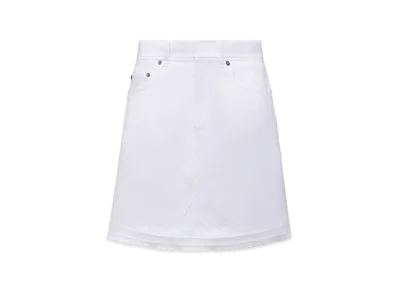 Dior Women's Cotton Denim Dioriviera Mini Skirt "White"