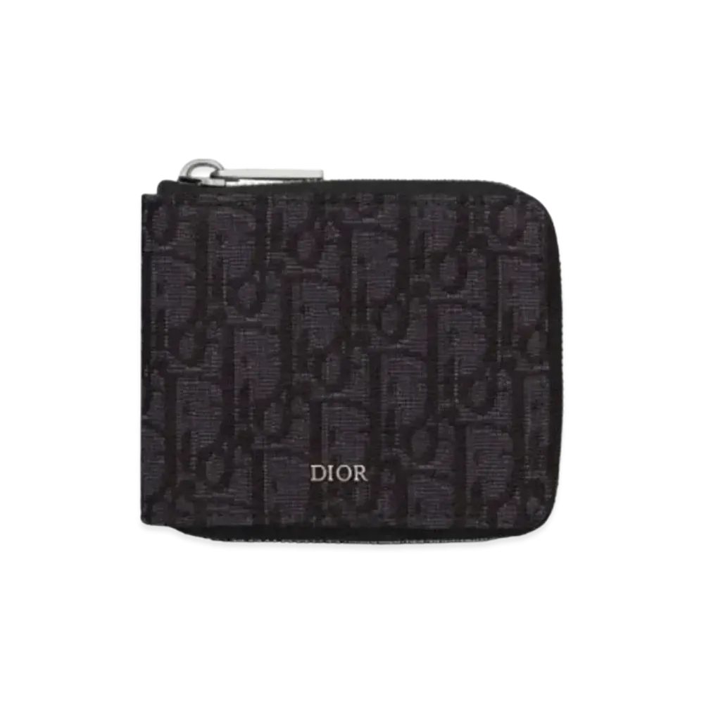 Dior Zip Wallet Dior Oblique Jacquard "Black"
