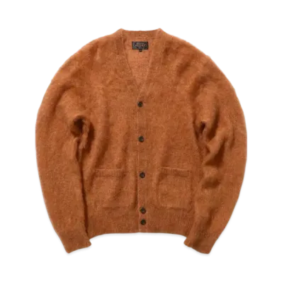 BEAMS Cardigan Stretch Mohair "Orange"