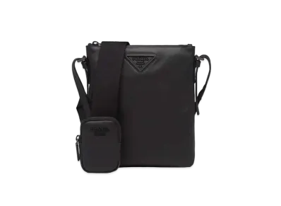 PRADA Leather Shoulder Bag "Black"