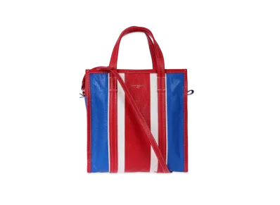 BALENCIAGA Bazaar Shopping Bag S Handbag "Blue/Red"