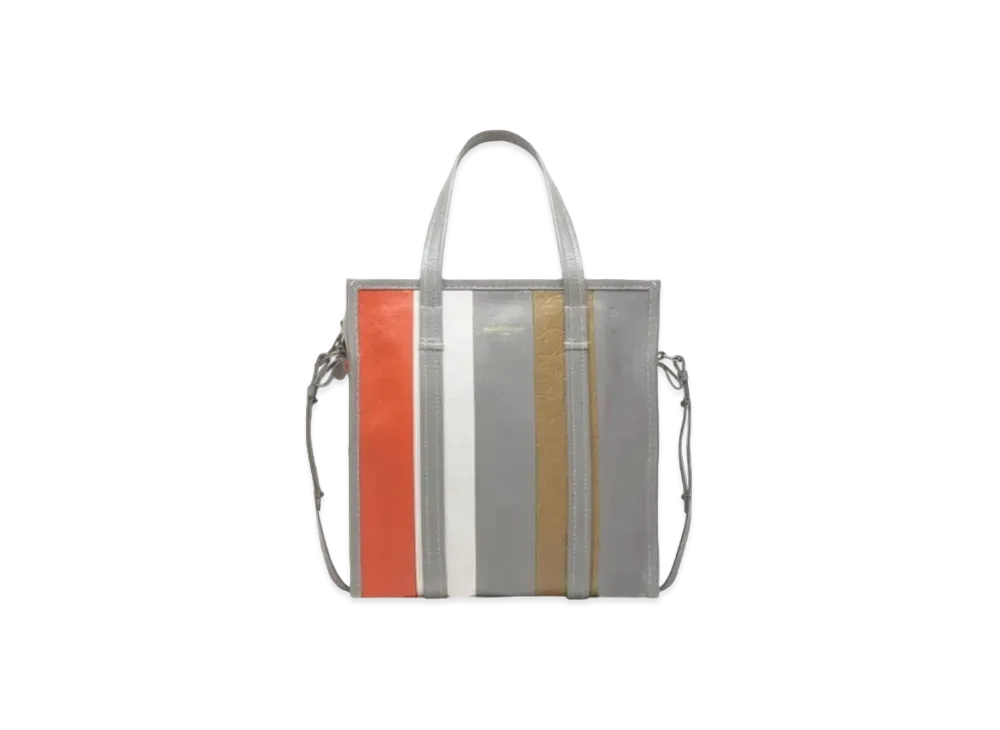 BALENCIAGA Bazaar Small Shopping Bag "Beige/Orange/Taupe"