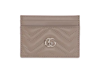 GUCCI Women's Leather GG Marmont Card Holder "Beige"