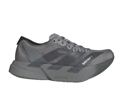 Satisfy × adidas Adizero Adios Pro 4 "Core Black/Grey Five"