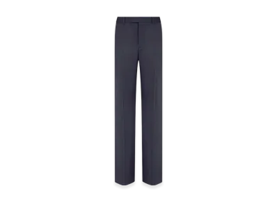Dior Virgin Wool Twill Flared Pants "Navy Blue"