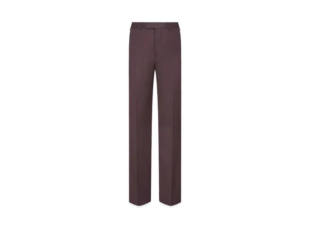 Dior Flared Pants Virgin Wool Twill "Burgundy"