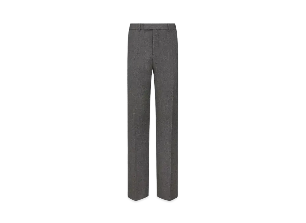 Dior Flared Pants Virgin Wool and Silk "Gray"