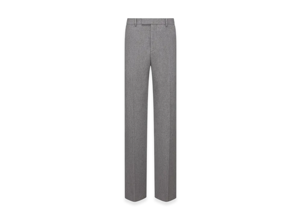 Dior Felted Cashmere and Virgin Wool Flared Pants "Gray"