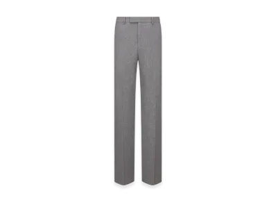 Dior Felted Cashmere and Virgin Wool Flared Pants "Gray"