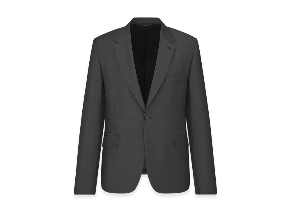 Dior Virgin Wool and Mohair Classic Jacket "Gray"
