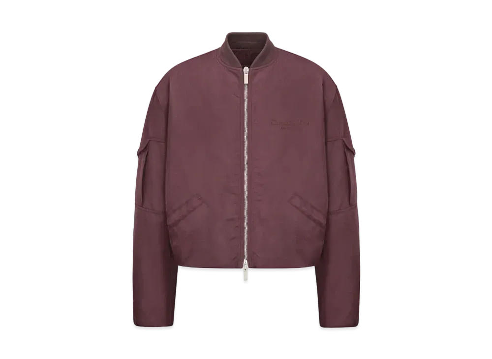 Dior Christian Dior Couture Bomber Jacket Technical Fabric "Burgundy"
