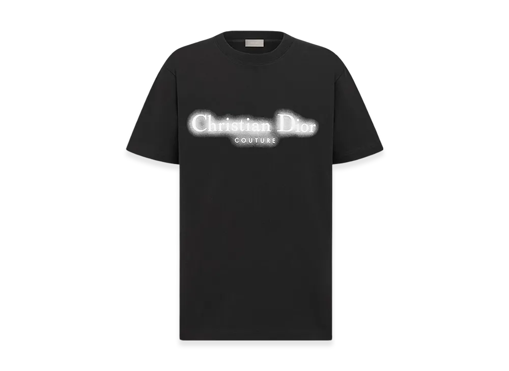 Dior Cotton Jersey Christian Dior Couture Relaxed Fit T-Shirt "Black"