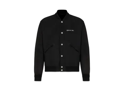 Dior Christian Dior Tag Varsity Jacket Wool Blend "Black"