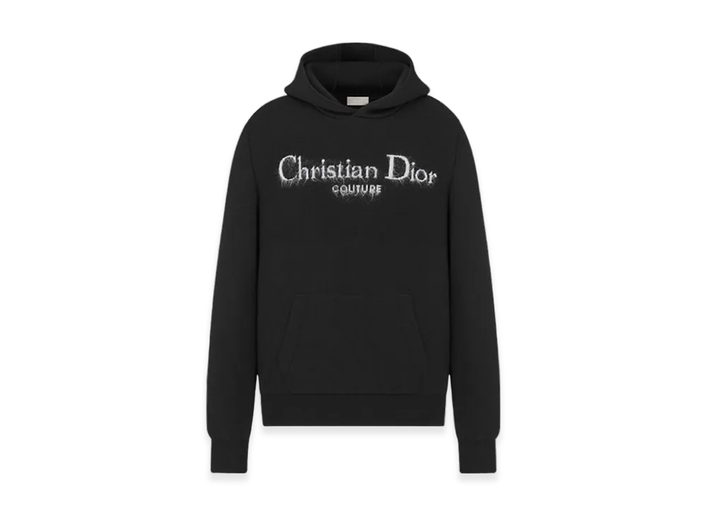 Dior Couture Hooded Sweatshirt Wool Blend "Black"