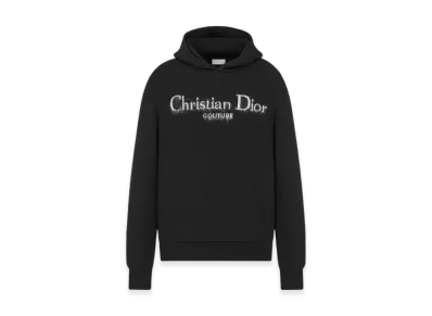 Dior Couture Hooded Sweatshirt Wool Blend "Black"