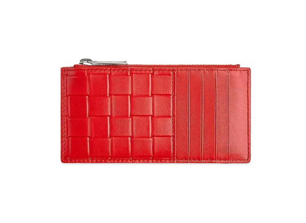 Bottega Veneta Zipped Card Holder "Chili"