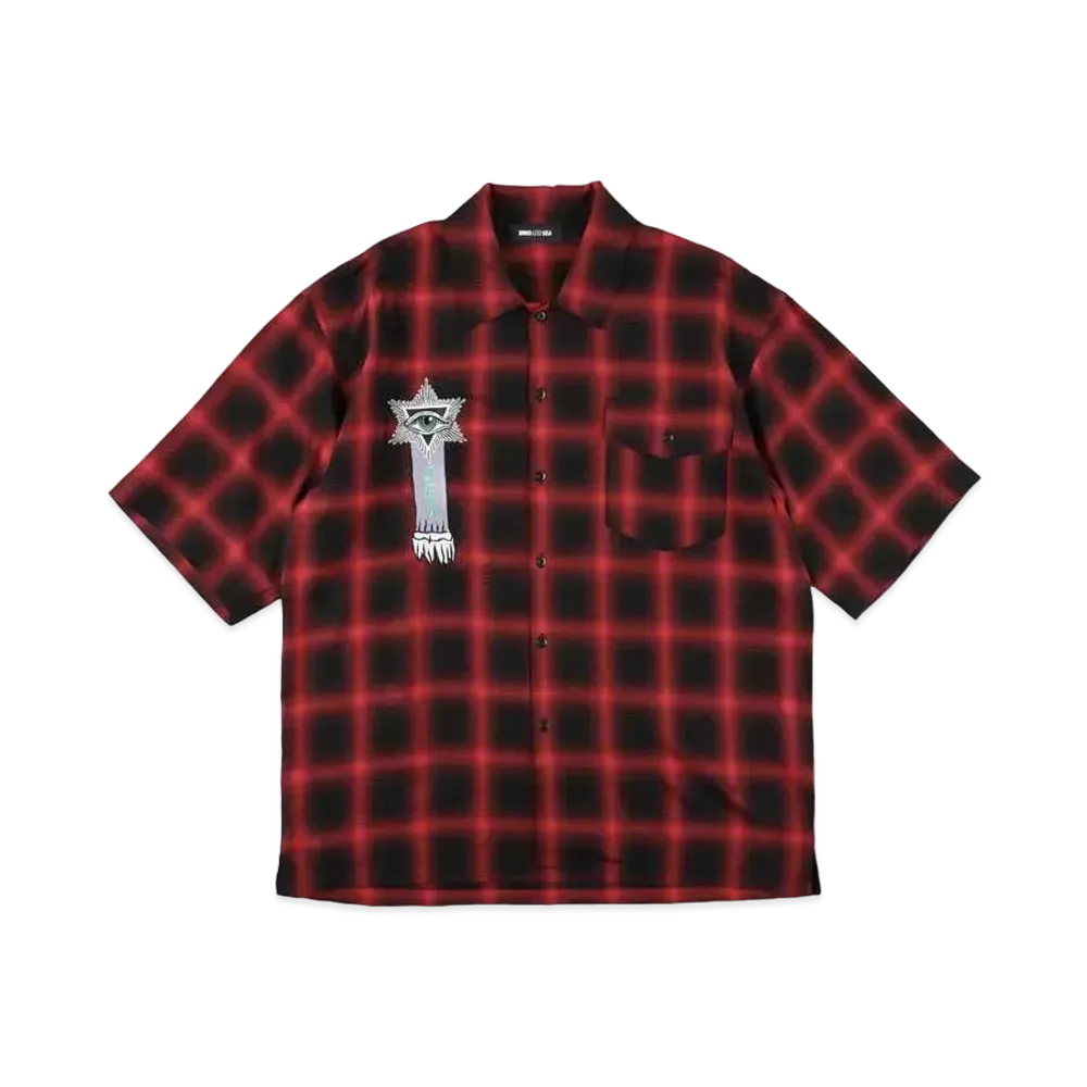 WIND AND SEA x Koichiro Takagi Plaid Shirt "Black Red"