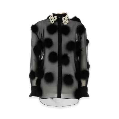 KHAITE Women's Organza Shirt "Black"