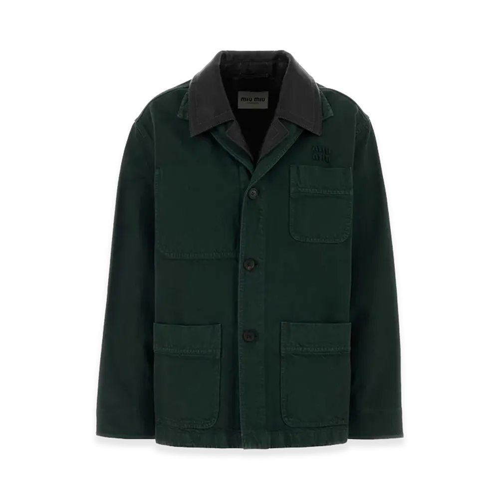MIU MIU Women's Bottle Denim Jacket "Green"
