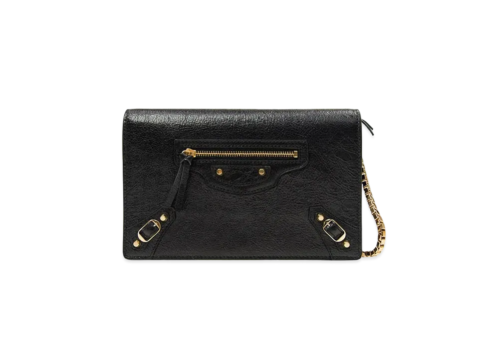 BALENCIAGA Leather Shoulder Bag "Black"
