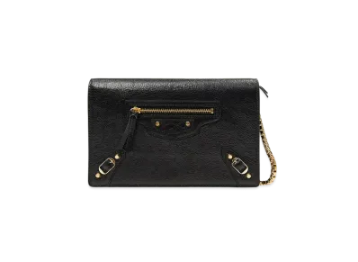 BALENCIAGA Leather Shoulder Bag "Black"