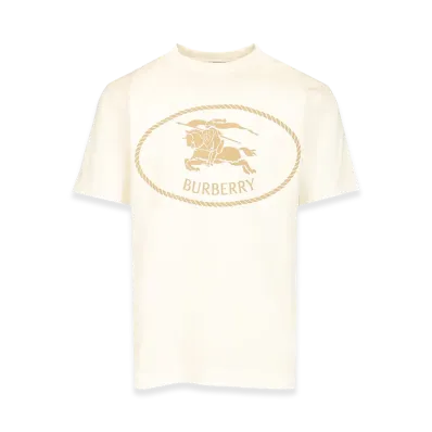 Burberry Knight Stamp Cotton T-Shirt "White"