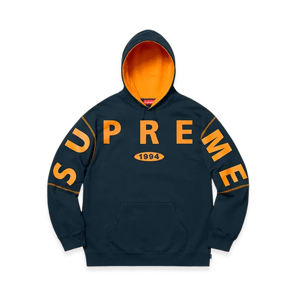 Supreme Spread Logo Hooded Sweatshirt "Navy"