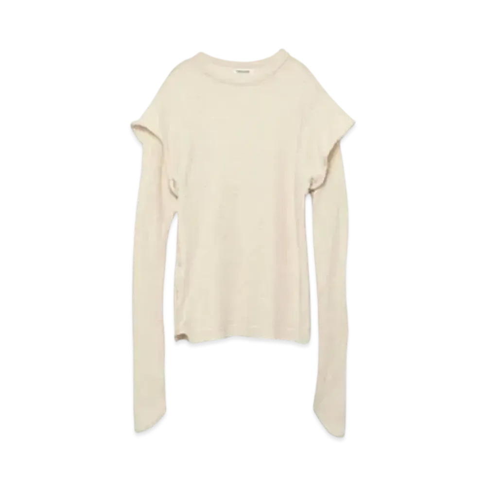 FUMIKA UCHIDA Gauze Jersey Double Sleeve Top "Kinari"