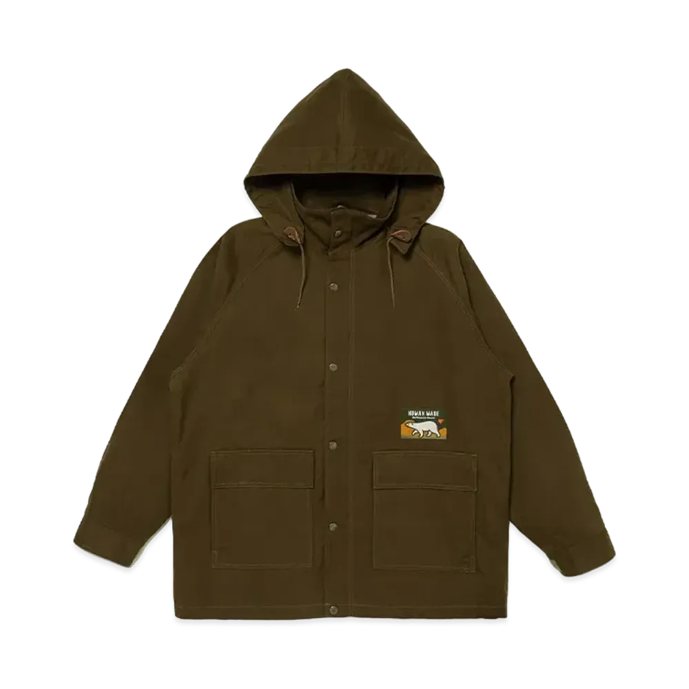 HUMAN MADE Hooded Coat "Olive Drab"
