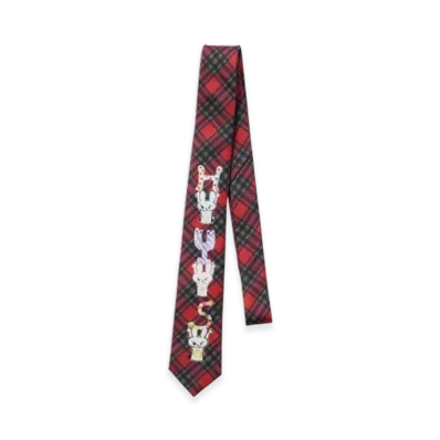 HYSTERIC GLAMOUR Checked Tie "Red"