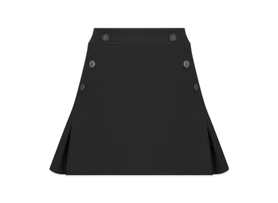 Dior Women's Technical Knit Sailor Mini Skirt "Black"