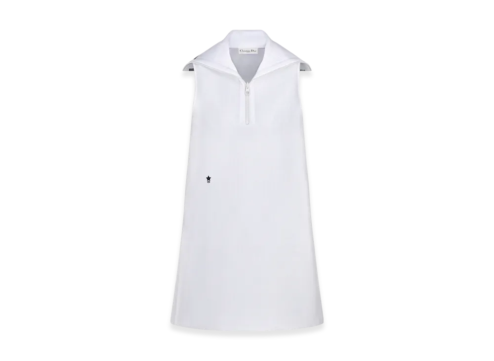Dior Women's Technical Knit Dioriviera Straight Dress "White"