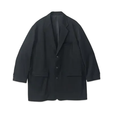 Graphpaper Wool Doeskin Long Jacket "Black"